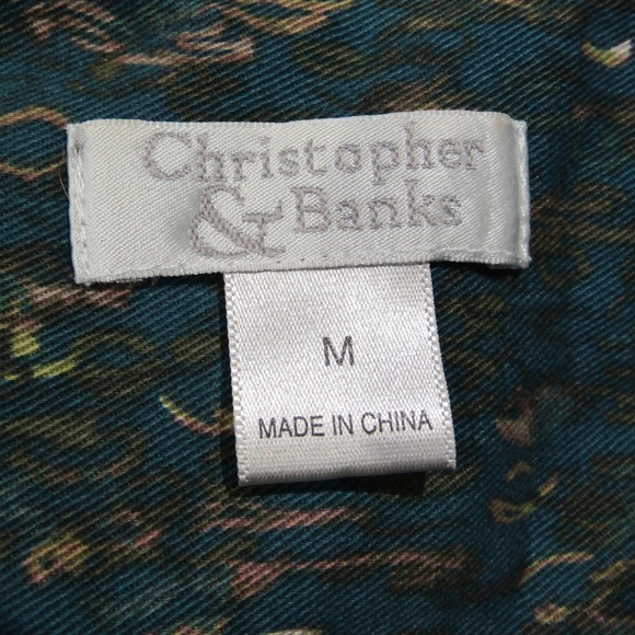 Christopher & Banks Teal Green Brown Jacket Size M - Picture 4 of 5